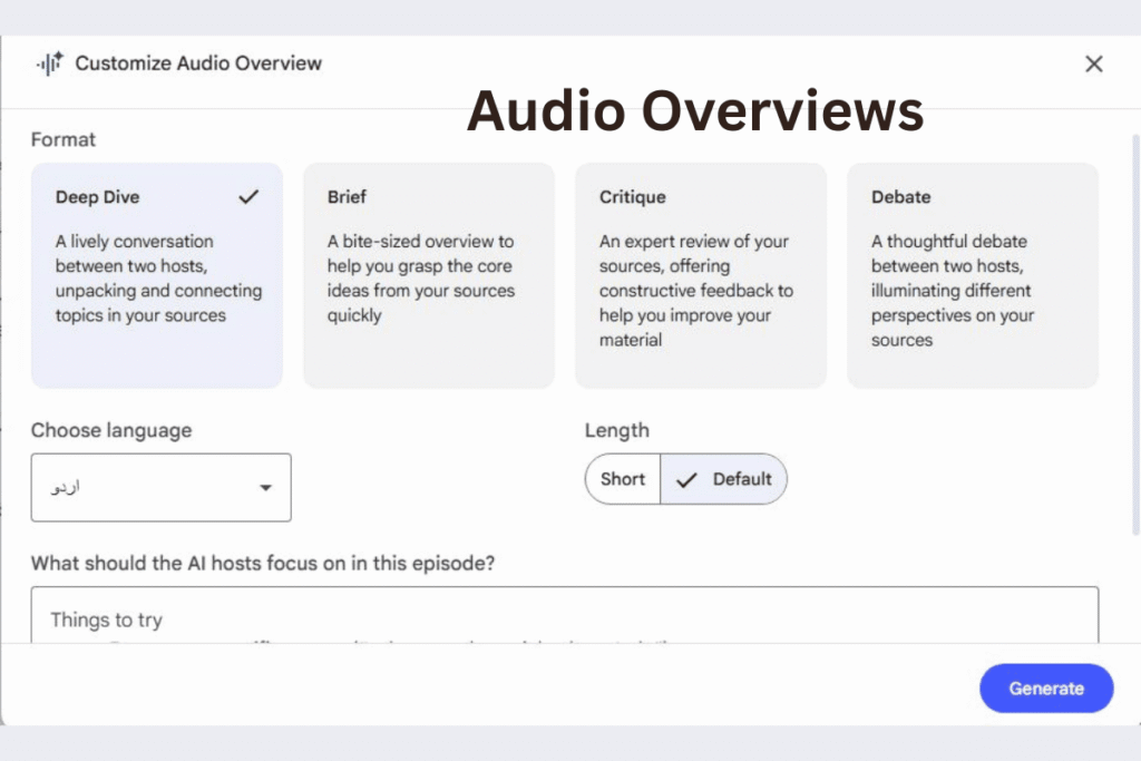 Audio Overviews
