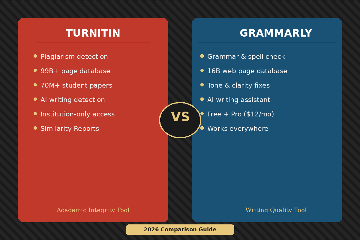 Turnitin vs Grammarly