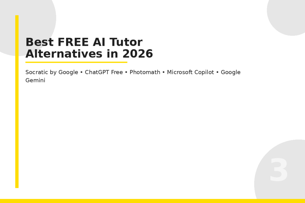 Best Free AI Tutor Alternatives