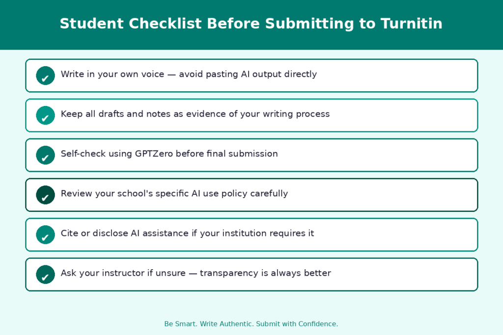 Student Checklist Before Submitting
