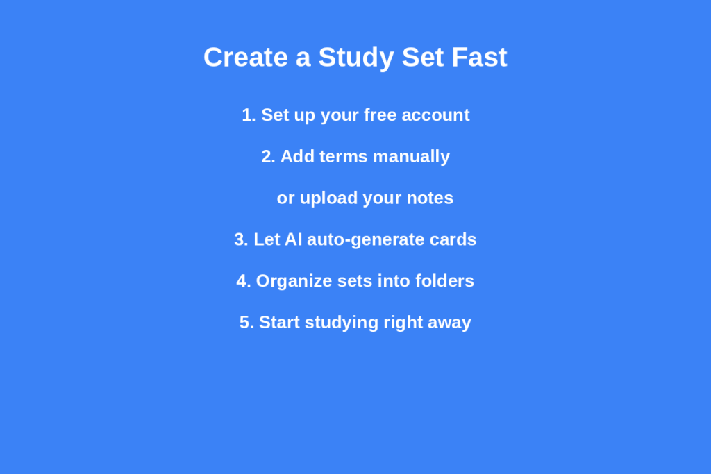 Step-by-Step: How to Create a Study Set Fast