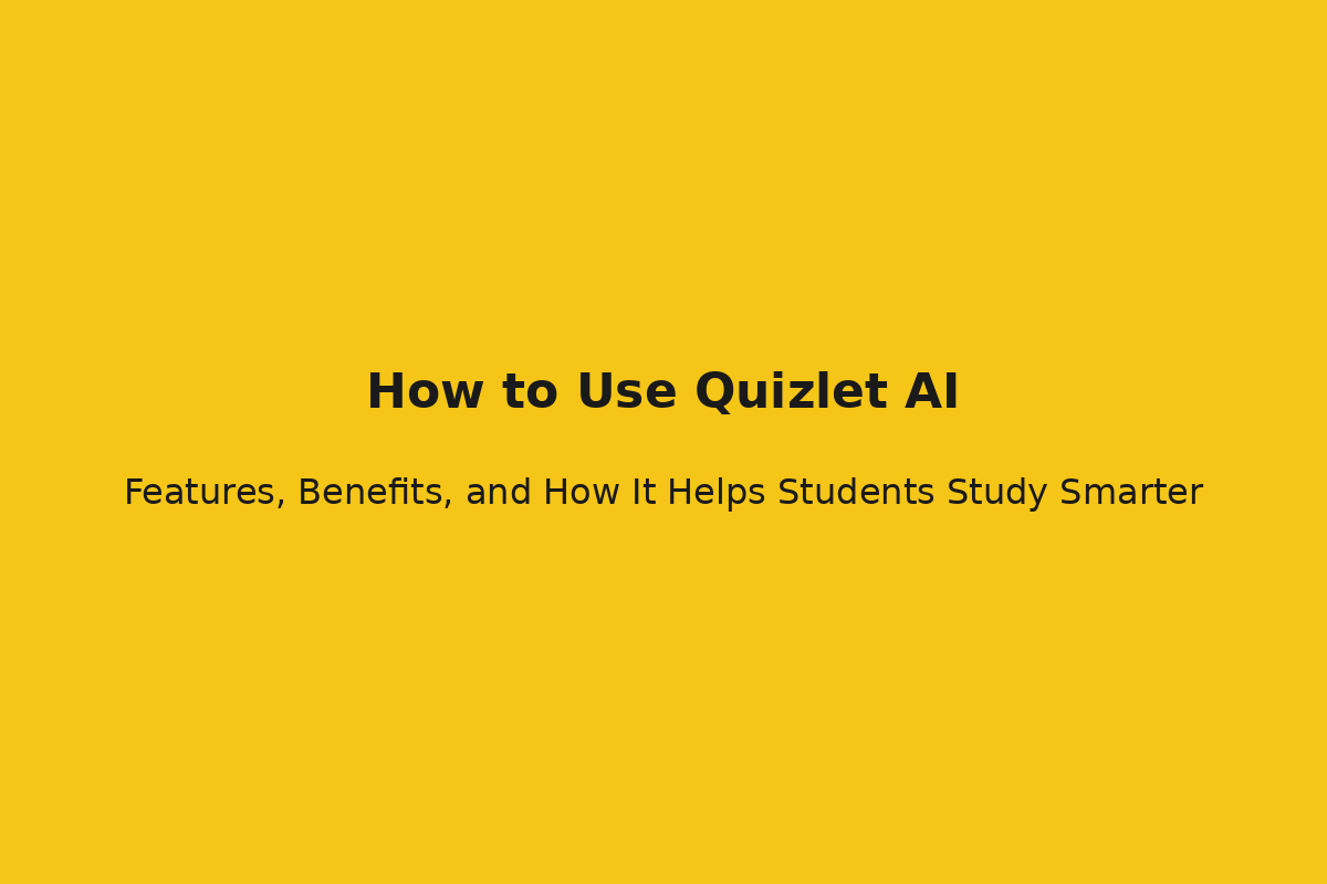 How to Use Quizlet AI