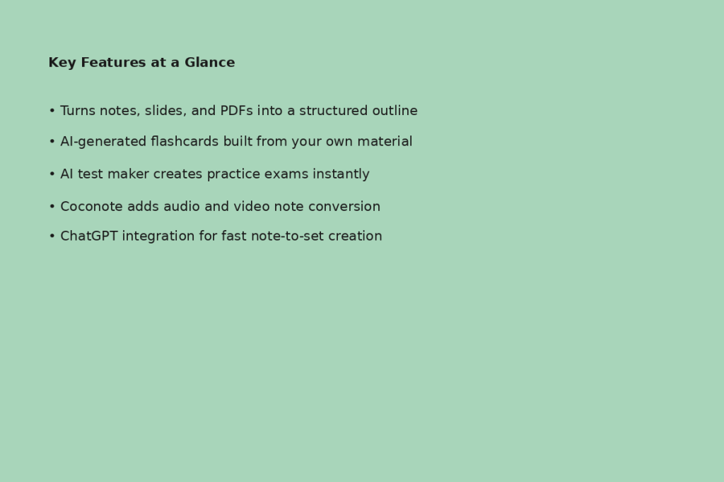 Key Features at a Glance