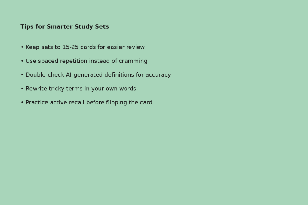 Tips for Creating Smarter Study Sets