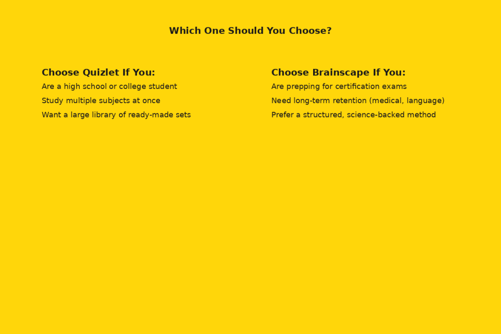 Which One Should Students Choose?