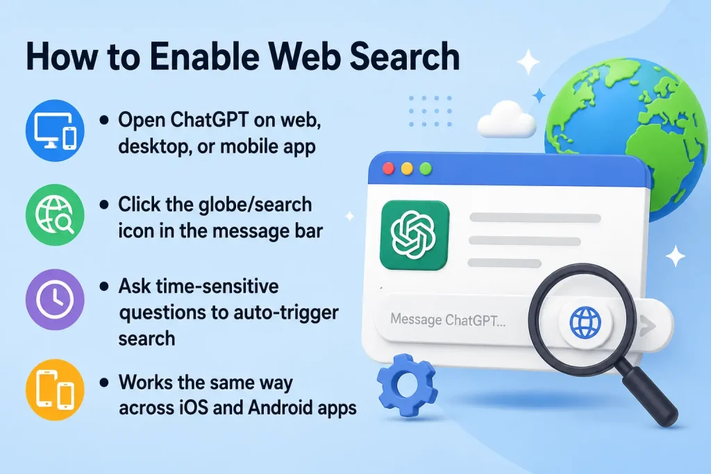 How to Enable and Use ChatGPT Web Search